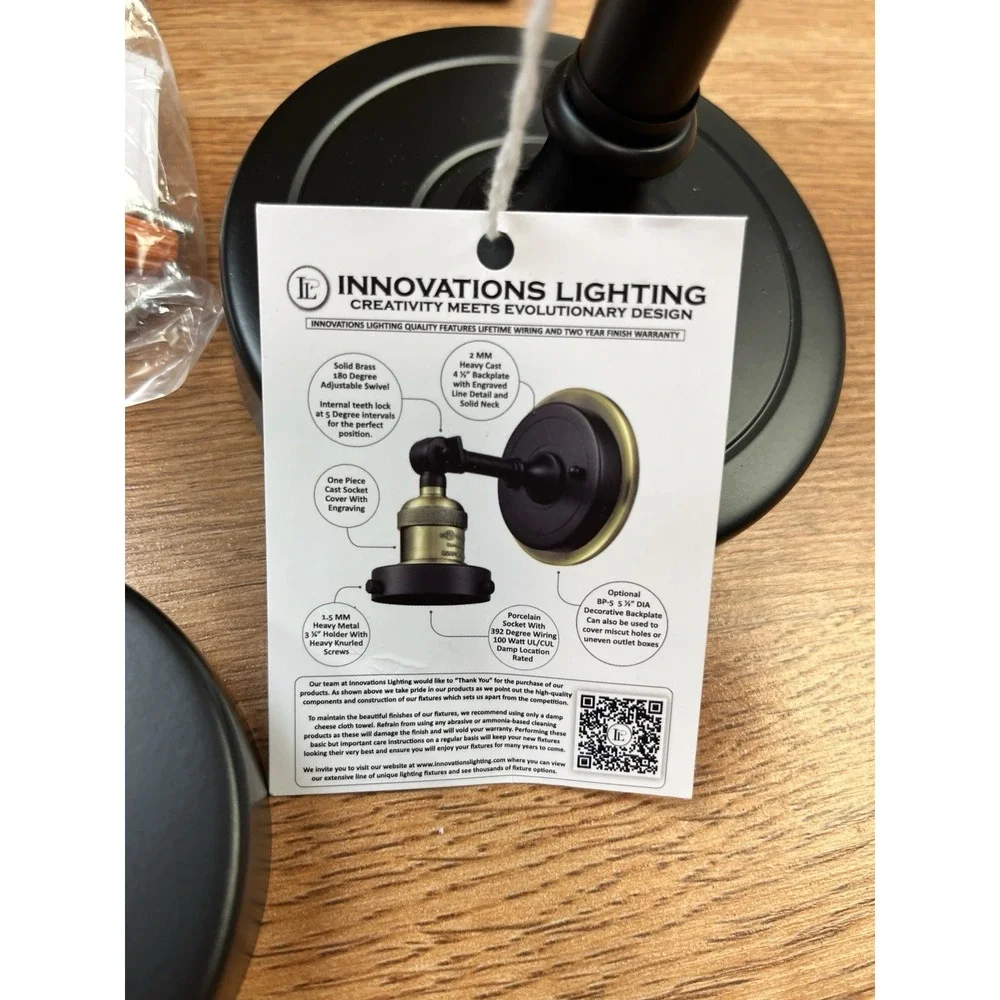 Innovations‎ Lighting Bruno Marashlian Bare Bulb 6in Wall Sconce Matte Black NEW